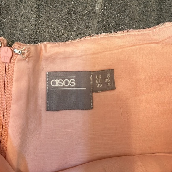 ASOS pink dress worn once perfect for baptism or wedding woman size Us 4/ - Picture 5 of 9